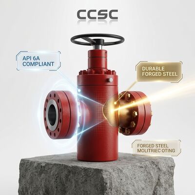 Válvula de compuerta API 6A para servicio ácido FF HH, resistente a H2S, acero forjado, bonete de sello de presión, cabezal de pozo de gas ácido de 5000 psi