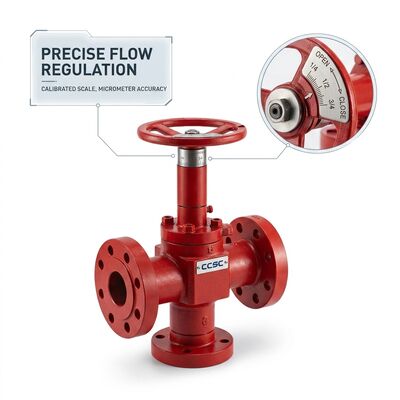 Válvula de obstrucción de aguja ajustable ensanchada API 6A 2 1/16 pulgada 10000psi forjó el colector de obstrucción del ajuste EE del acero de aleación