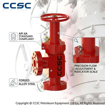 Válvula de obstrucción ajustable accionada hidráulica API 6A Control de flujo remoto 10000psi Posición a prueba de fallos